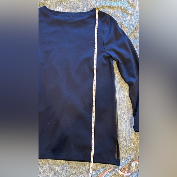 Chico's Navy Faux Leather Front Pointe Tunic size 0 - Picture 10 of 10